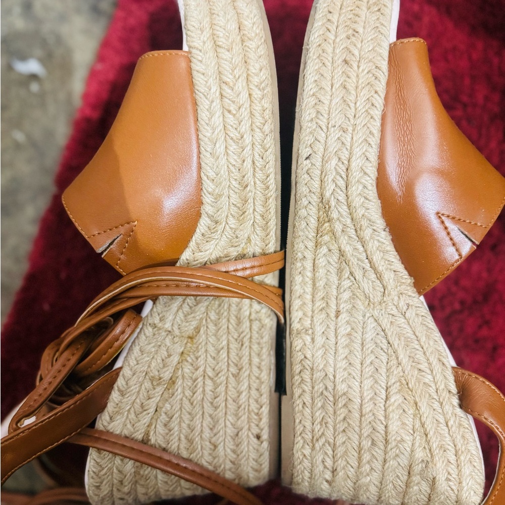 New York & Company Brown and Cream Espadrilles